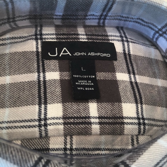 NWT John Ashford (L) plaid button up shirt - Picture 5 of 5